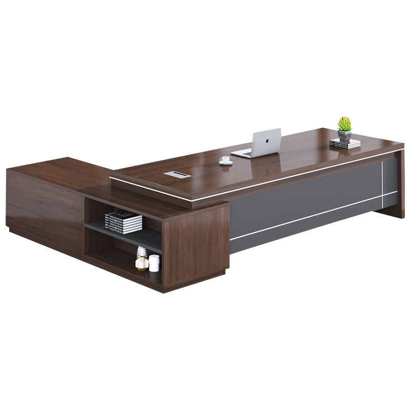 质凡老板桌办公桌简约现代大班桌中班桌主管经理台