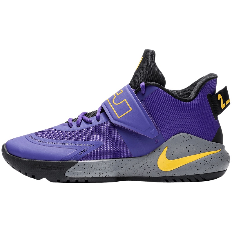 【自营】NIKE男鞋篮球鞋詹姆斯使节12代缓震湖人色运动鞋BQ5436