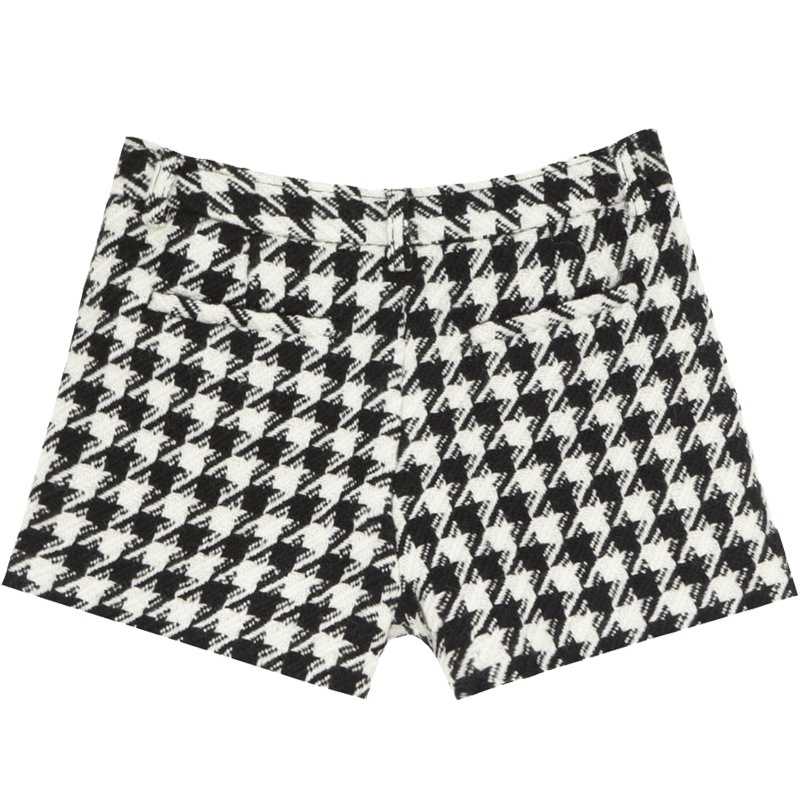 美特斯邦威女多方案呢料短裤