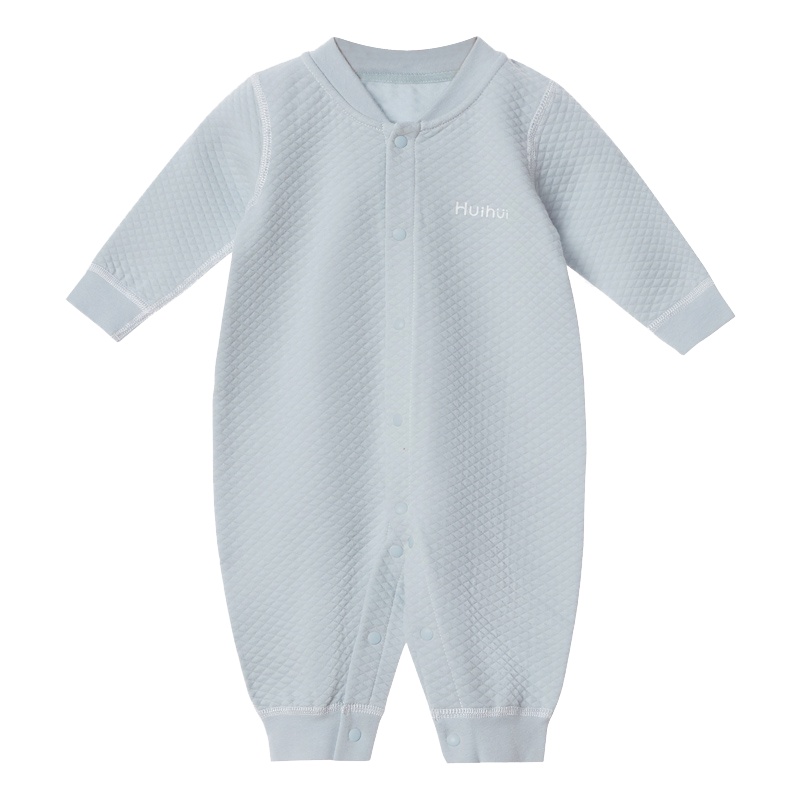 惠惠童年 婴儿春秋连体衣5026 宝宝纯棉衣服0岁1岁男女哈衣满月幼儿常规款夹棉睡衣 爬服