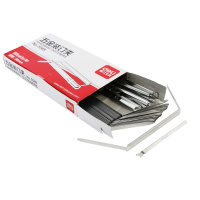 得力(deli) 五金装订夹 5549 80MM 金属色 50套/盒 一盒装