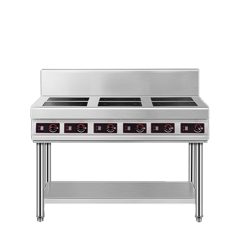 乐创(lecon)商用六眼煲仔炉 花甲锡纸米线麻辣烫电磁炉 层架款 RM-LS3.5C-06