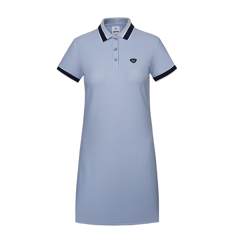 诺诗兰女士户外时尚透气吸湿翻领POLO中长裙GL082B18