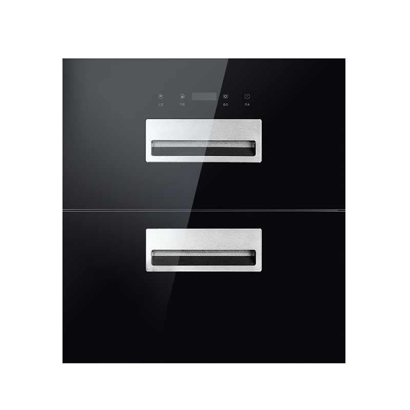 容声(RONGSHENG)嵌入式消毒柜110L大容量二星级臭氧紫外线高温杀菌钢化黑晶面板碗筷柜ZTD100-RX02F