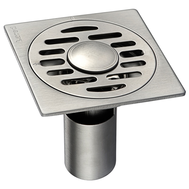 莱尔诗丹(Larsd) 地漏不锈钢 防臭地漏 加厚防堵 大流量淋浴地漏 8907B