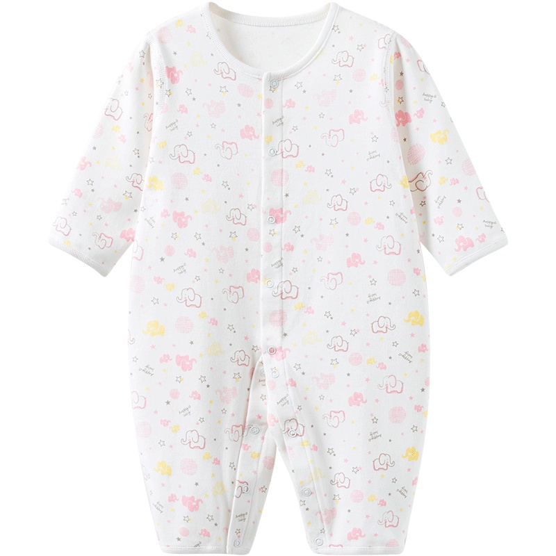 哈贝比（happyB） 婴儿衣服婴儿连体衣春秋打底 新生儿宝宝衣服纯棉长袖哈衣爬服