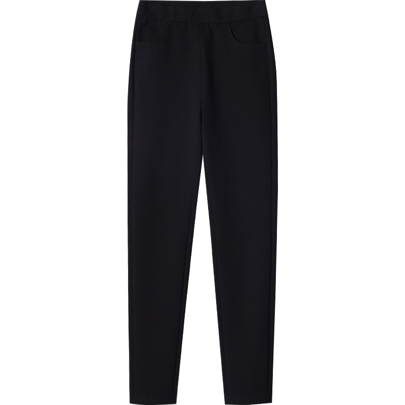 娅丽达女裤打底裤女外穿修身显瘦弹力大码2019新款秋季黑色小脚裤I3019