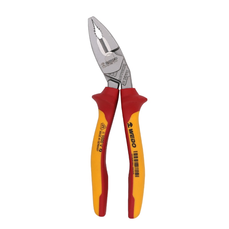 维度(WEDO)IN501B-08 德式绝缘省力弯头钢丝钳/克丝钳 铬钒钢 190mm 7-1/2寸 德国原装