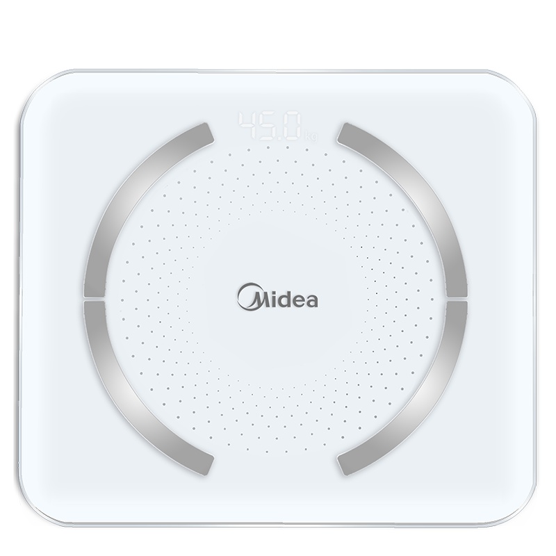 美的(Midea)体脂秤 MW-S2 智能蓝牙体重秤 电子称健康秤 家用脂肪秤 APP同步斑点白