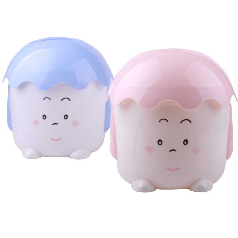 茶花(CHAHUA)塑料卡通手纸筒0922抽取式抽纸筒纸巾筒抽纸盒纸巾盒可爱卷纸筒餐巾纸盒 颜色随机