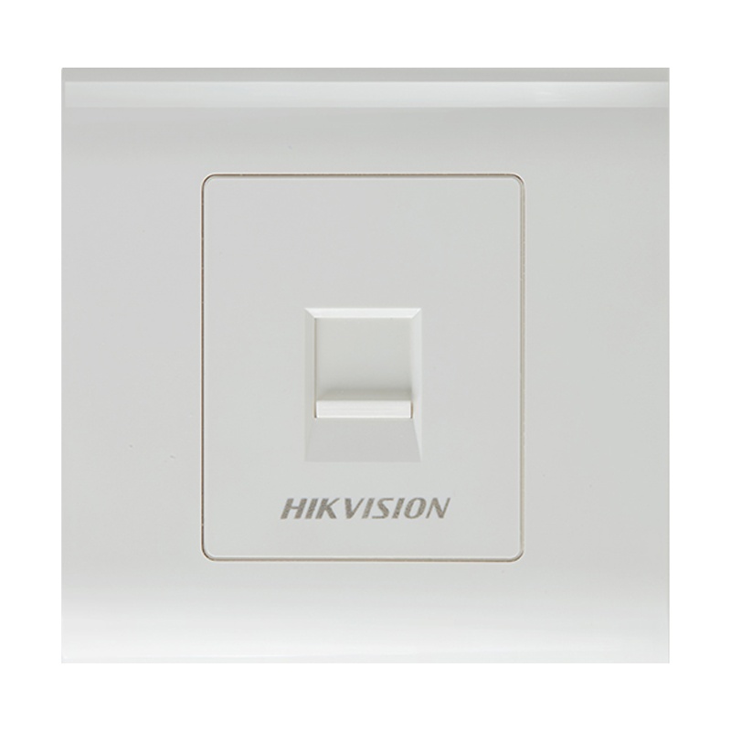 海康威视超五类六类网络模块插座通用型面板网络电话语音面板超5类6类模块网络电脑面板 双口 DS-ZBFP2-B