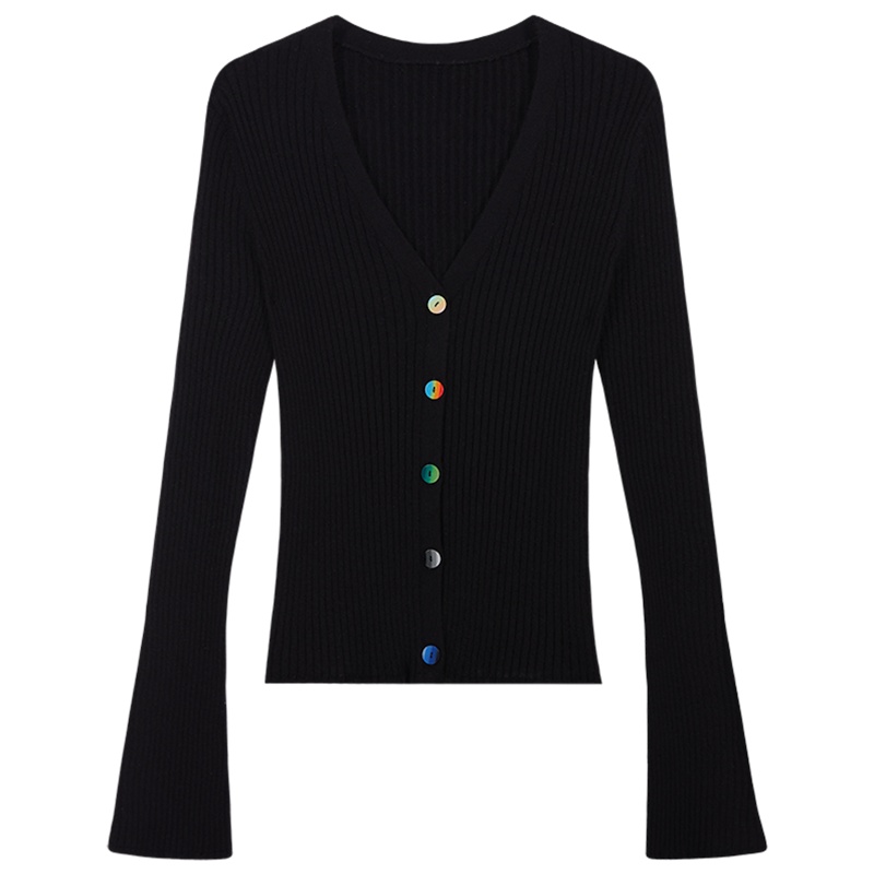 ERDOS/鄂尔多斯【鳟鱼海棠的春天】21年春夏纯羊绒精纺V领抽条女开衫女士针织衫/毛衣