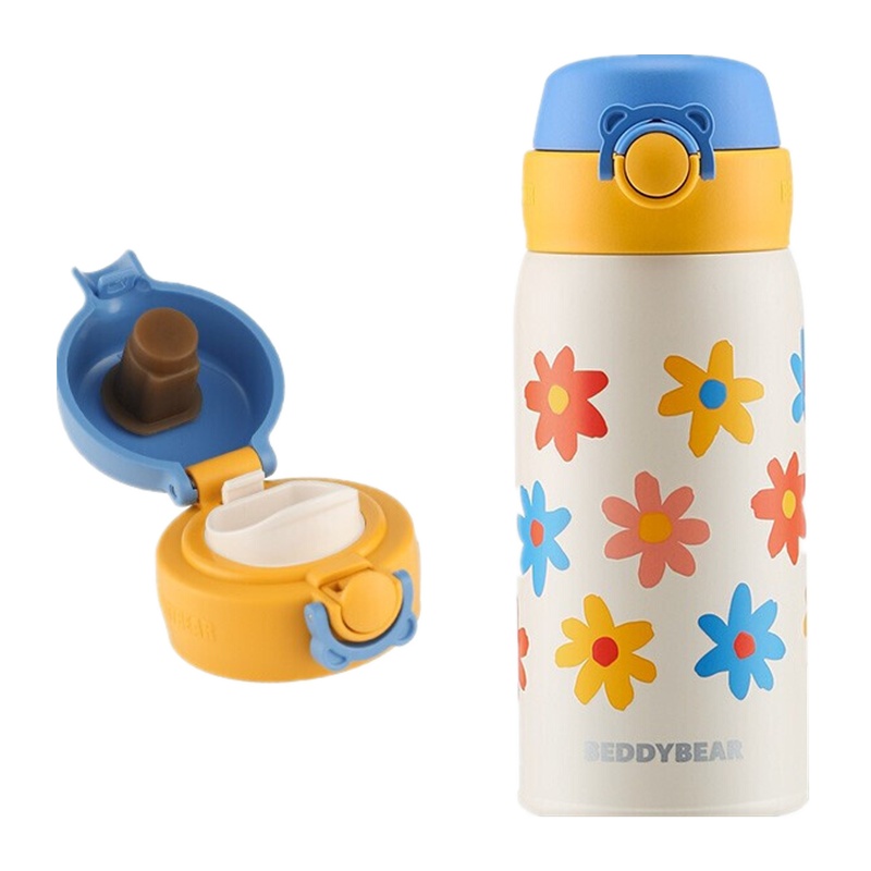 杯具熊彩菊小号成人保温杯男女316不锈钢内胆学生水杯车载商务直身杯子户外玩潮380ml