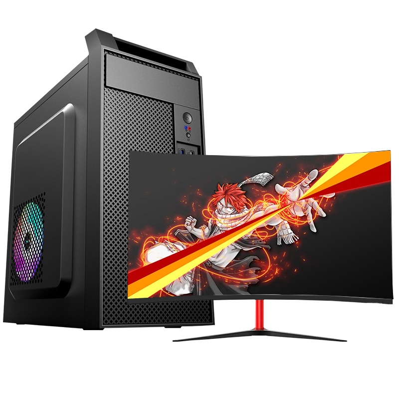 世纪之星 英特尔酷睿i5/4GB高频内存/128GB高速固态 SSD 台式电脑 台式机 电脑主机 组装电脑 DIY组装机家用办公台式组装机商务娱乐影音学生网课游戏电脑+27英寸全套