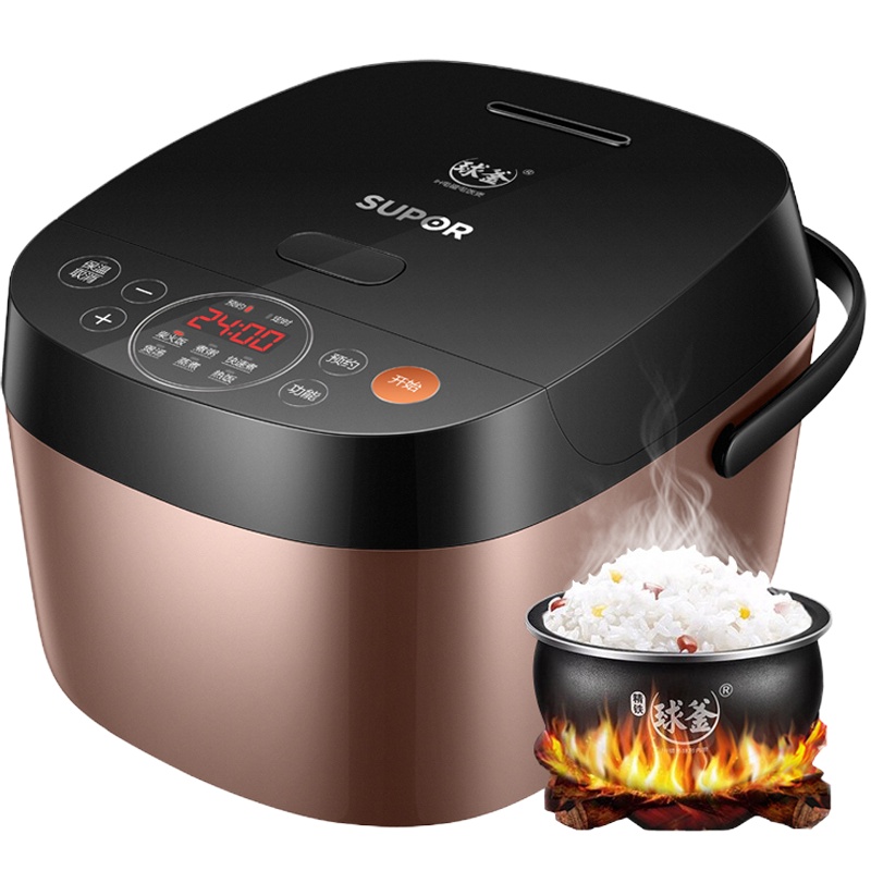 苏泊尔(SUPOR)电饭煲5L家用4-8人电饭锅IH电磁加热智能预约定时精铁球釜内胆柴火饭SF50HC735