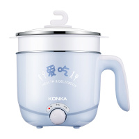 康佳(KONKA)KZG-15YX601(L)寝室学生小锅子电煮锅火锅多功能锅电热杯带蒸笼 宿舍电煮锅 迷你家用煮面锅