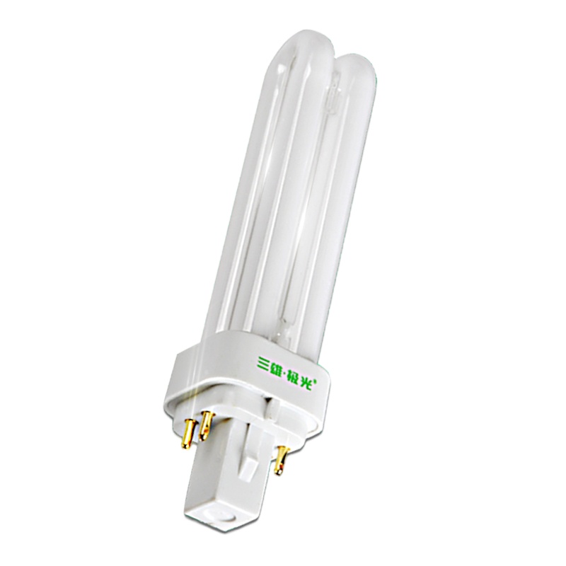 节能灯2u插拔式二针四针灯泡U型照明光源 2针 白光 6500K 10瓦 单只装