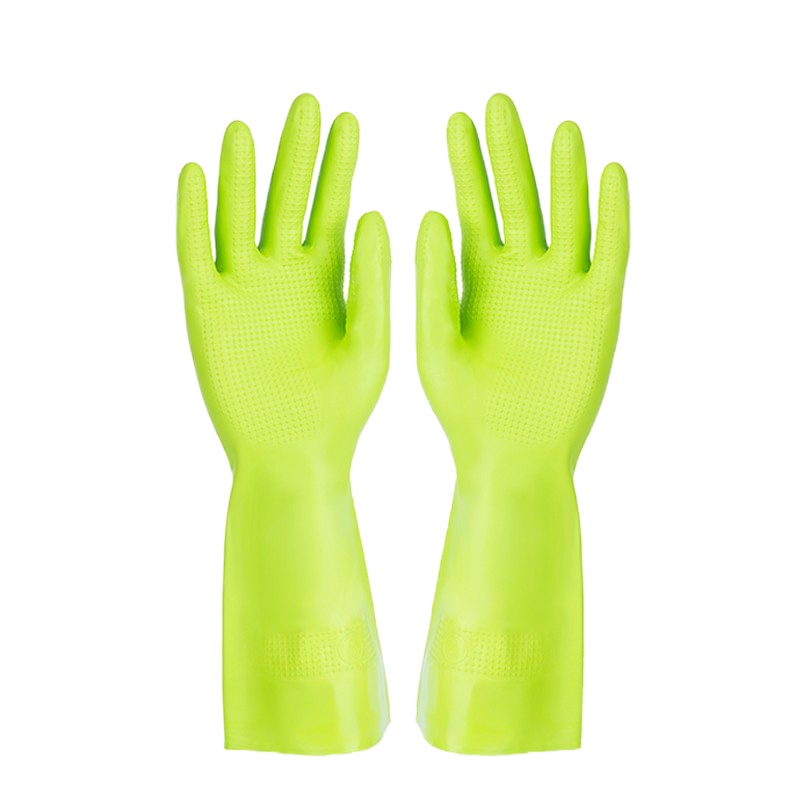 胶皮手套 橡胶塑料防水手套 防过敏 大号