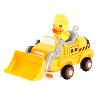 B.Duck小黄鸭 遥控汽车 挖掘机男孩电动挖土工程赛车宝宝玩具