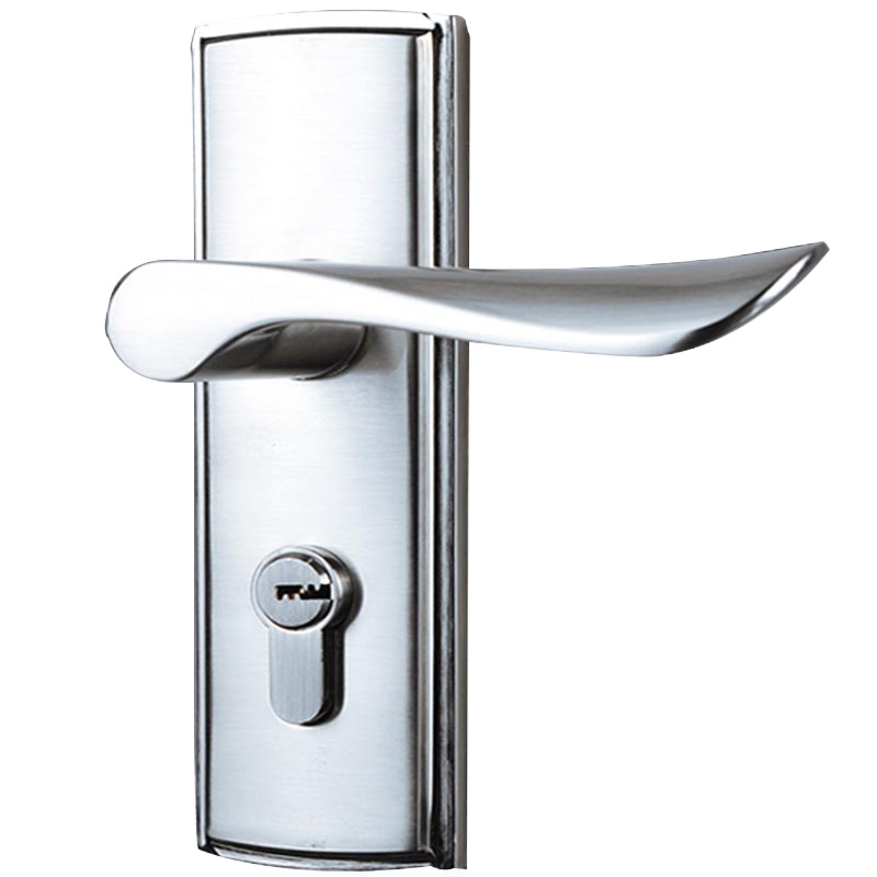 固特 木门执手锁 不锈钢可反提把手方便上锁 单个装