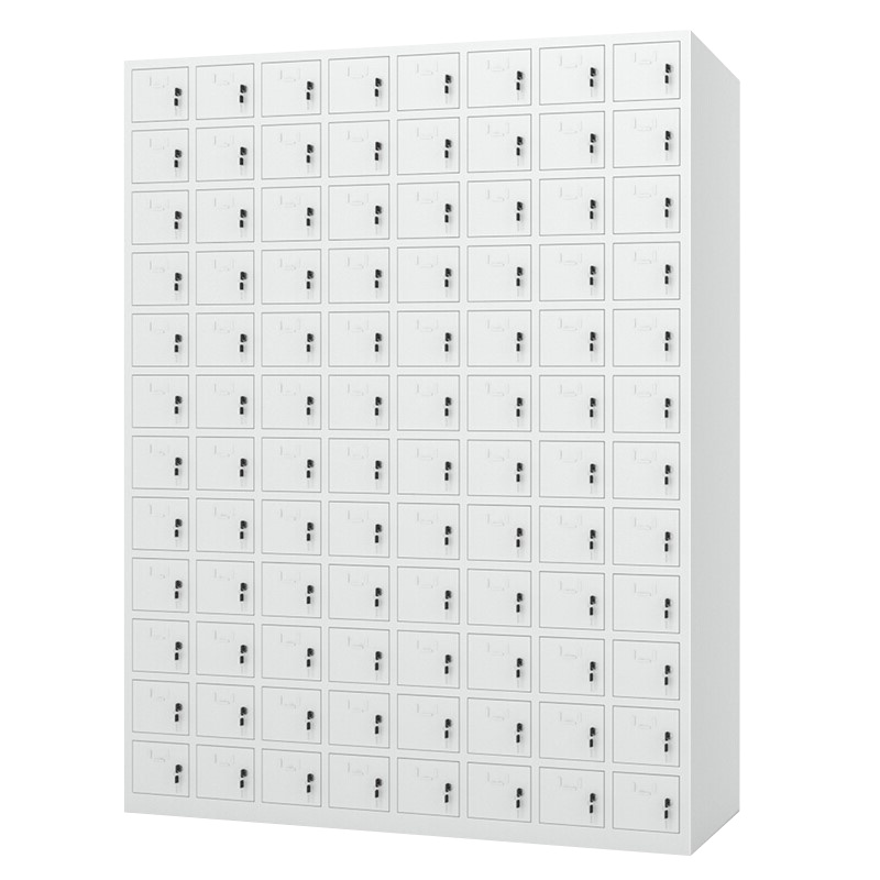 创世人 96门铁皮存放柜部队商场公司工厂加厚手机存放柜员工手机柜铁门保管箱寄存柜对讲机存放柜多场合适用