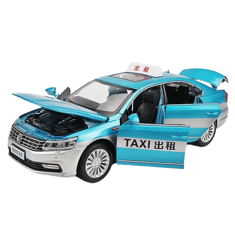 出租车模型儿童玩具车合金的士车开仿真汽车模型上海回力车模 南京出租车黄[带底座]