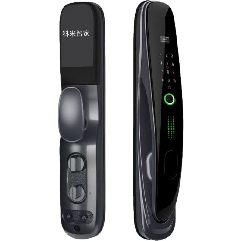 科米智家N6D全自动智能锁迎宾灯设计大音量门铃室内快开快锁便捷逃生功能四合一开锁方式C级防盗锁芯防撬报警设计