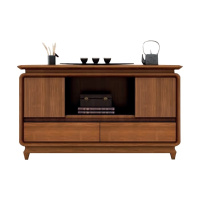 钜晟 新中式办公柜1.4米茶水柜胡桃实木办公室茶水柜JS-GLAS-1501