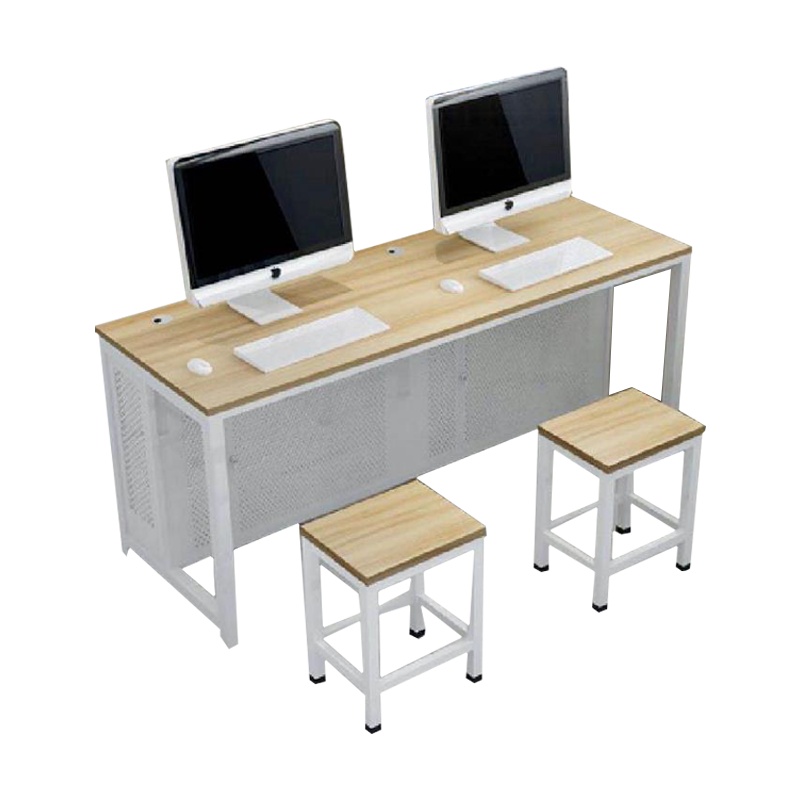 匡大 办公桌1.2米双人位板式电脑桌+小凳子*1