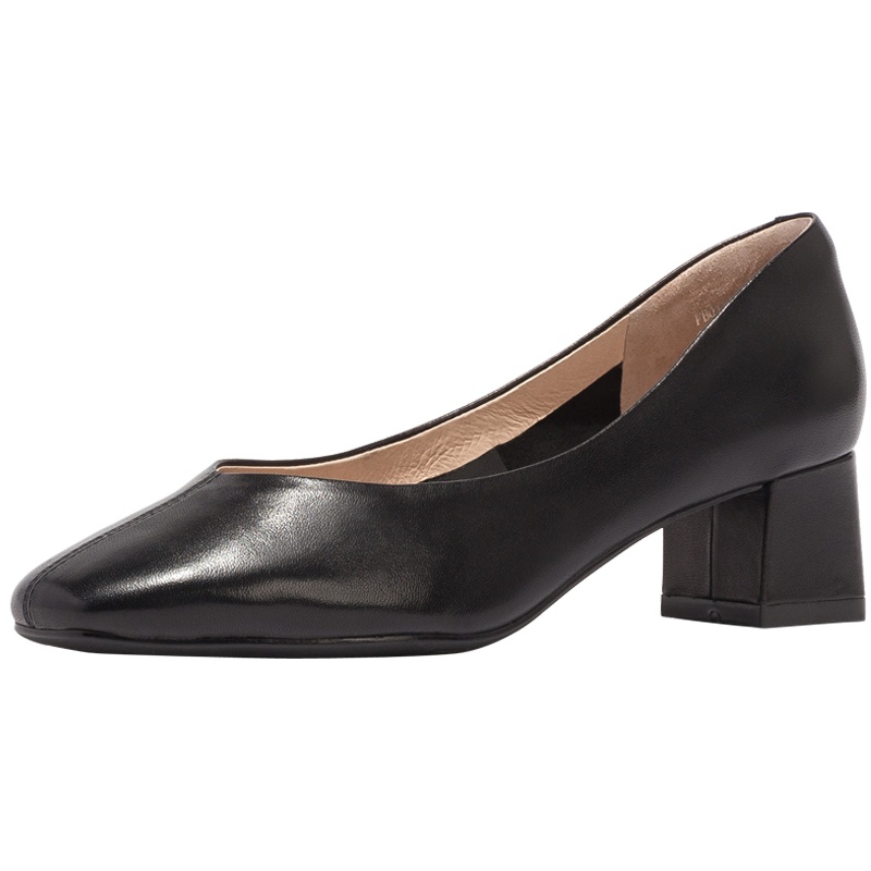 星期六(ST&SAT)旗下新款纯色方头粗跟单鞋子女FB01111008