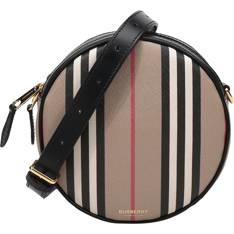 博柏利 BURBERRY 女款 环保帆布圆形Louise路易丝包单肩斜挎包腰包 80272931