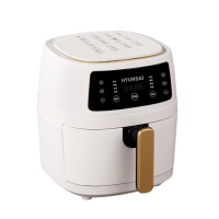 HYUNDAI空气炸锅 家用6L大容量智能电炸锅无油低脂煎炸薯条机液晶触控智能预约定时保温电烤箱送父母长辈 液晶触控