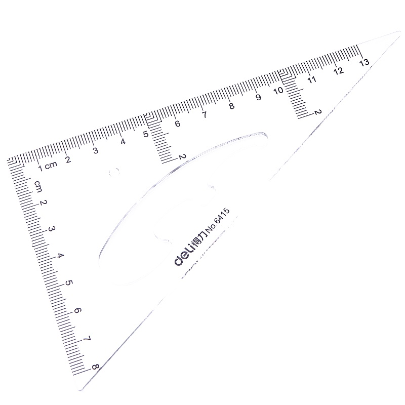 得力15cm塑料透明三角尺套装 6415（4套）