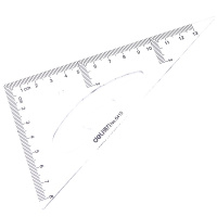 得力15cm塑料透明三角尺套装 6415（4套）