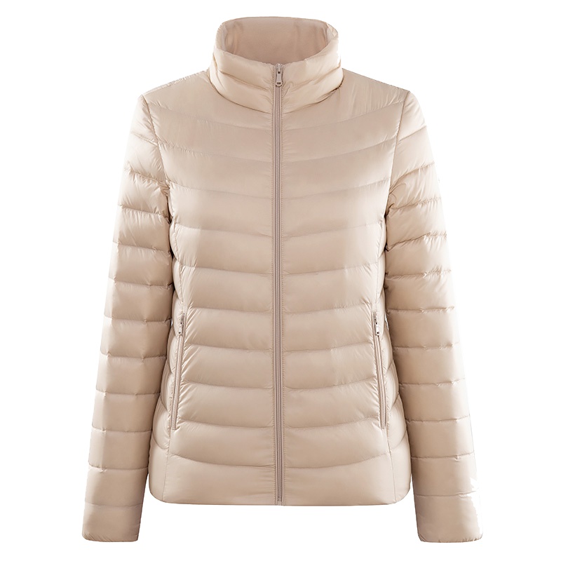 yaloo/雅鹿羽绒服女轻薄款2019新款秋冬季立领短款羽绒衣服外套m