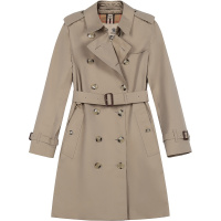 博柏利/巴宝莉 BURBERRY 女款棉质长款风衣外套80457741