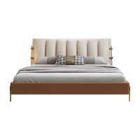 掌上明珠轻奢真皮软床双人卧室婚床现代简约 RC-2010