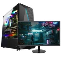 世纪之星 i9级八核至强E5-2660/游戏独显/8G内存/256G固态+500G机械盘 台式电脑 台式机 电脑主机 组装电脑 家用办公商务娱乐游戏电脑 DIY组装机+19英寸全套