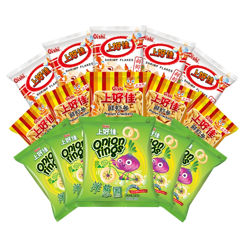 上好佳 膨化小克数零食组合 12g*15包 熬夜小零食网红小吃休闲食品