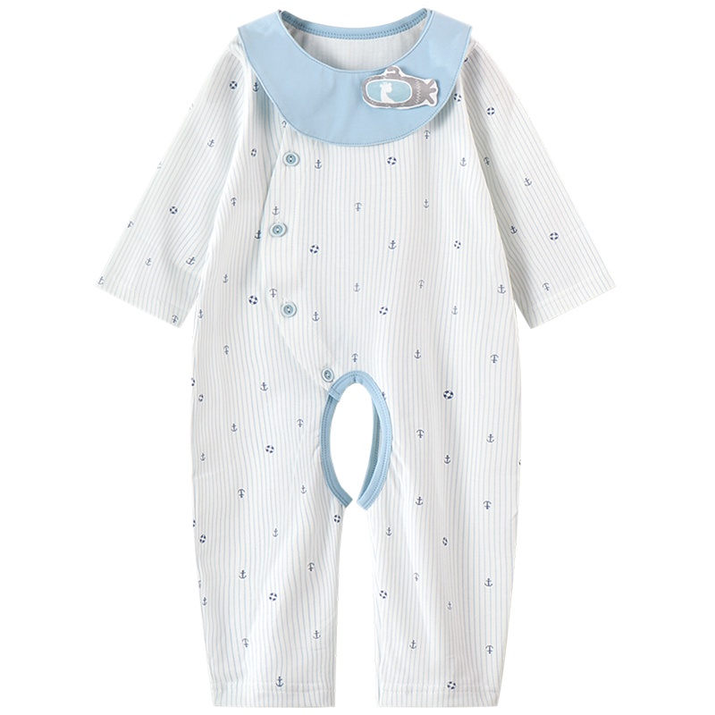 童泰新款春夏婴儿衣服3-18月男女宝宝连体内衣偏开开档哈衣