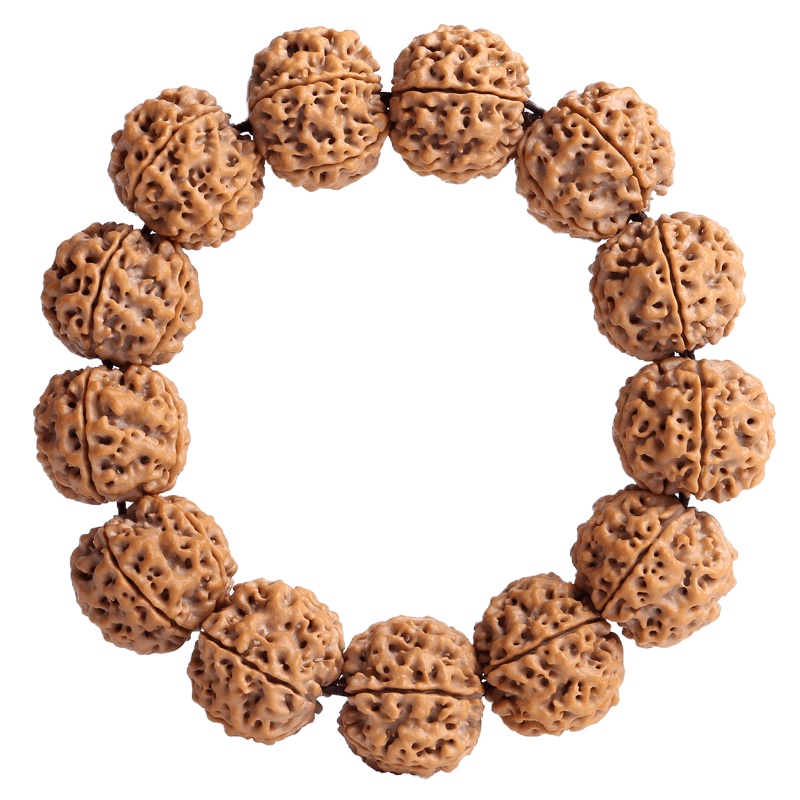 [梵心阁]尼泊尔大金刚菩提手串男士蜂窝满肉双龙纹5/6瓣矮桩黄皮红皮