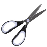 得力(deli)特氟龙材质防粘不锈钢剪刀 黑色6055