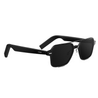 华为/HUAWEI Eyewear 华为智能眼镜 亮黑色 飞行员全框太阳镜 华为耳机 舒适佩戴 轻松连接 可更换镜框