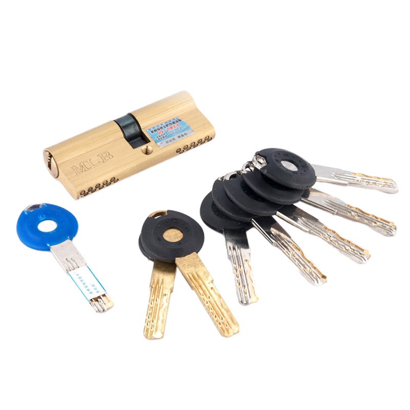 美利保（meilibao）超B级锁芯 防盗门锁具 防锡纸防暴力 纯铜双排弹珠通用锁芯 90P32.5