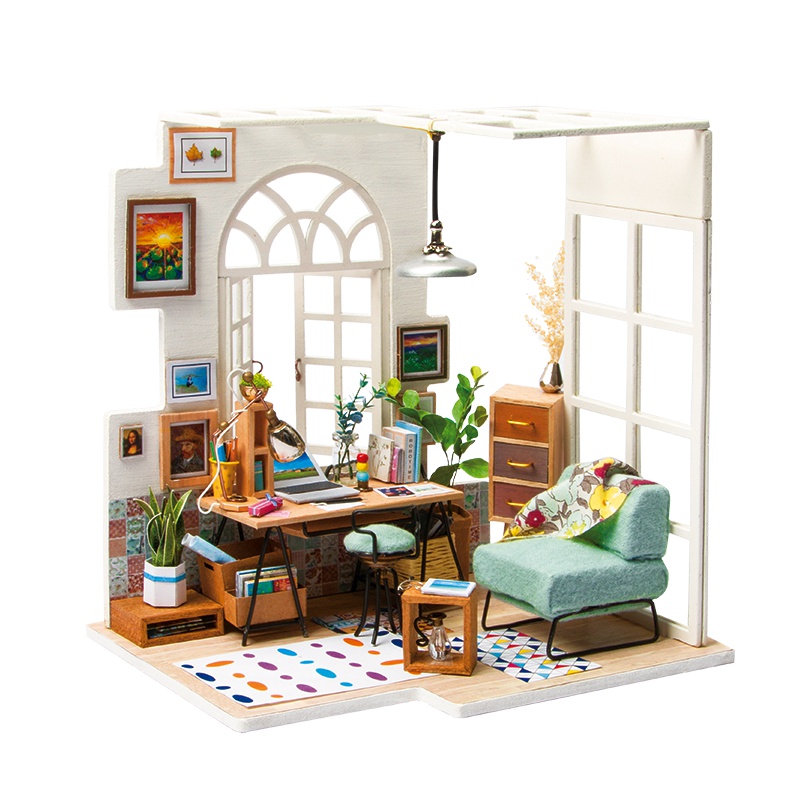 若态若来diy迷你小屋 手工制作拼装小房子模型玩具创意儿童拼插拼图男生女生生日礼物 DGM01心安一隅