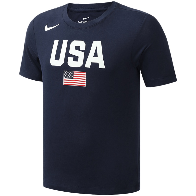 NIKE男装短袖T恤USA美国队男篮世界杯针织休闲运动服AV4352