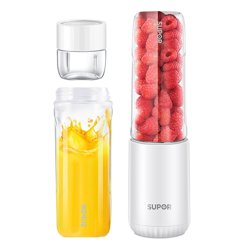 苏泊尔(SUPOR)榨汁机 便携随行杯 一机双杯快速出汁迷你搅拌原汁多功能榨汁杯家用果汁机TJE10A-150