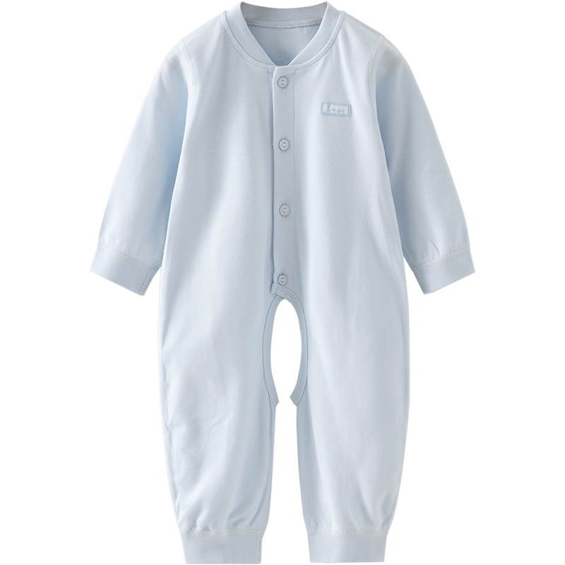 童泰3-18月婴幼儿男女宝宝衣服休闲立领连体衣开裆蛤衣爬服