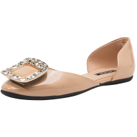 ST&SAT/星期六新款中空方头平底浅口单鞋女SS91114288