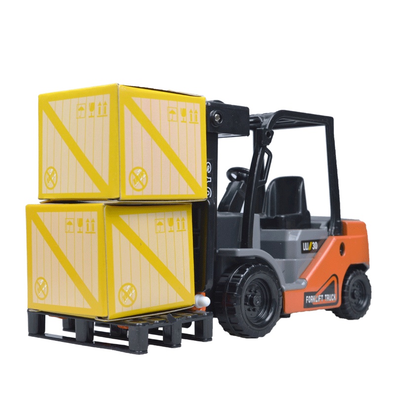 力利工程车 小号惯性车 内燃式叉车儿童宝宝男孩玩具车模型礼物